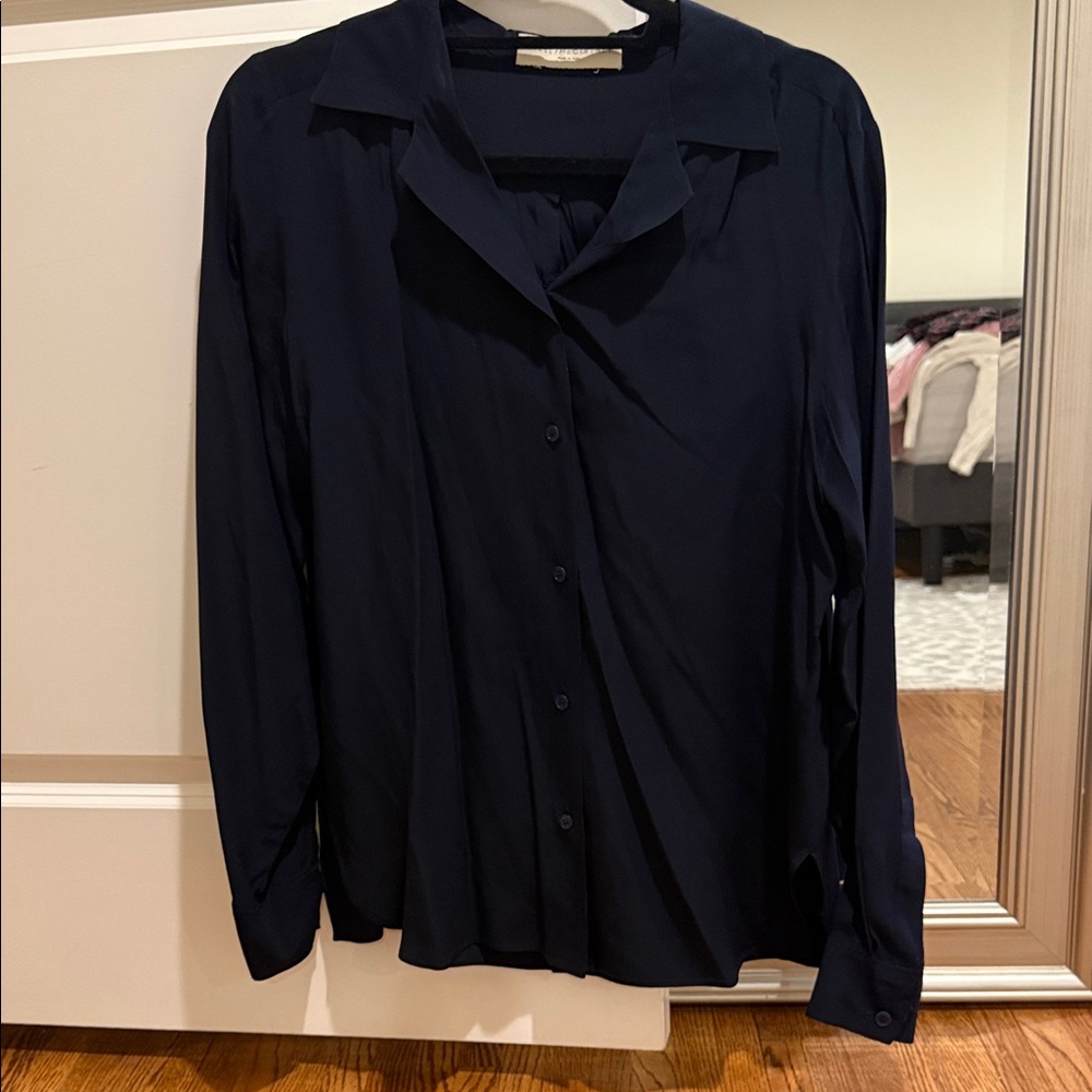 Stella McCartney Navy Button Down Blouse